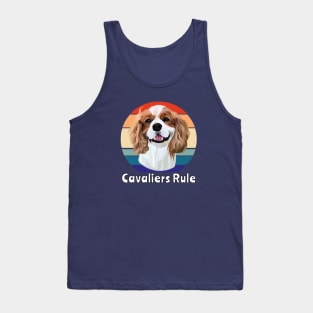 Retro Blenheim Cavalier King Charles Spaniel Gifts Tank Top